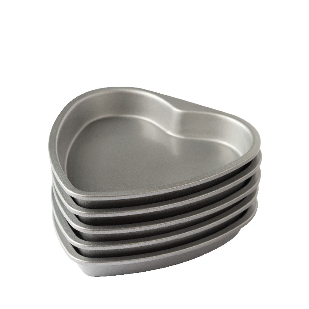 Set 5pz stampi per torte a strati cuore - immagine 2
