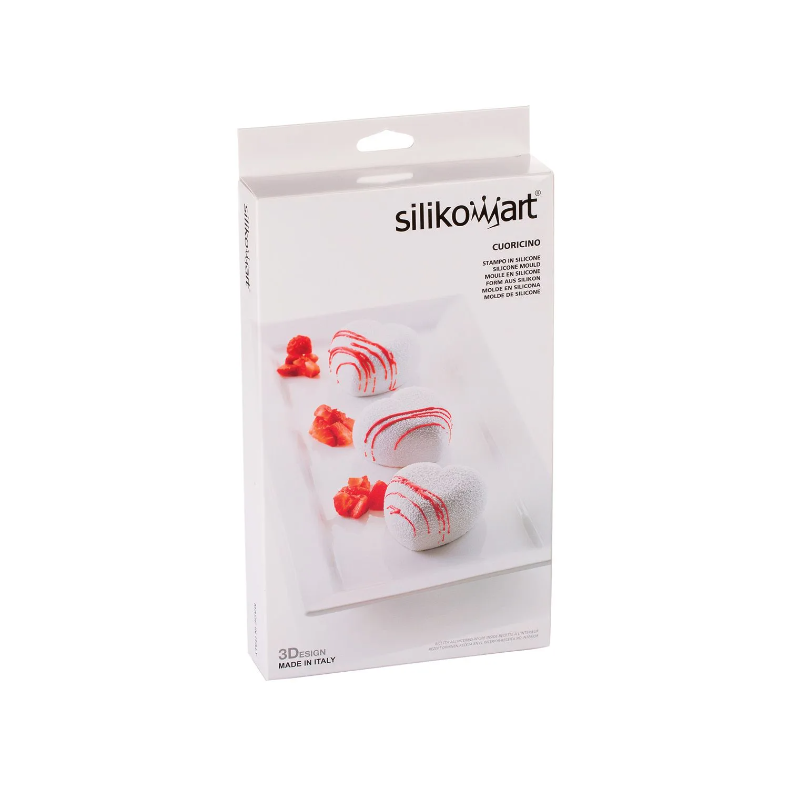 Cuoricino Stampo in silicone n.8 cuoricini 63x65 h 39 mm