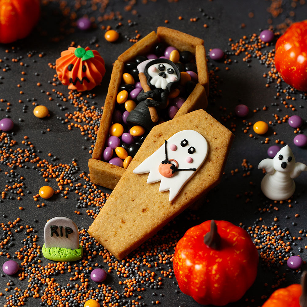 Decorazioni Halloween 3D in Zucchero – Set 5 Pezzi Assortiti per Dolci Spettrali - immagine 3