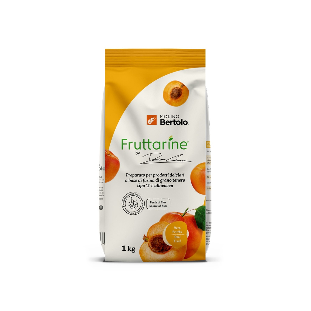 Farina Tipo 1 all'Albicocca Molino Bertolo 1Kg – Preparato per Biscotti, Muffin e Dolci